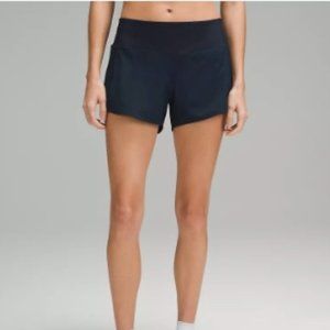 Lululemon speed up mid rise lined short 4" navy